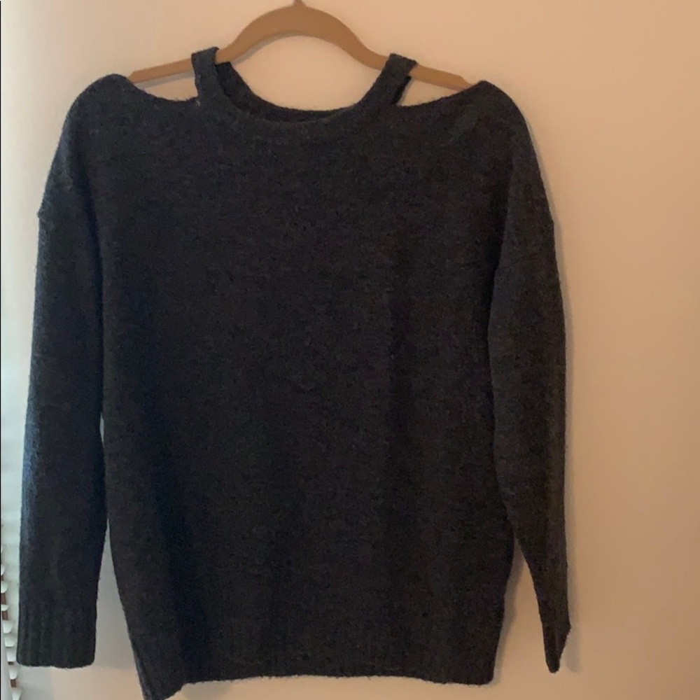 Grey knit sweater